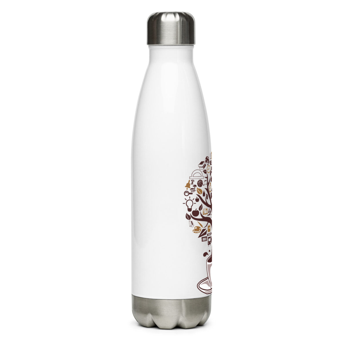 stainless steel water bottle white 17oz right 64ac32643db5b