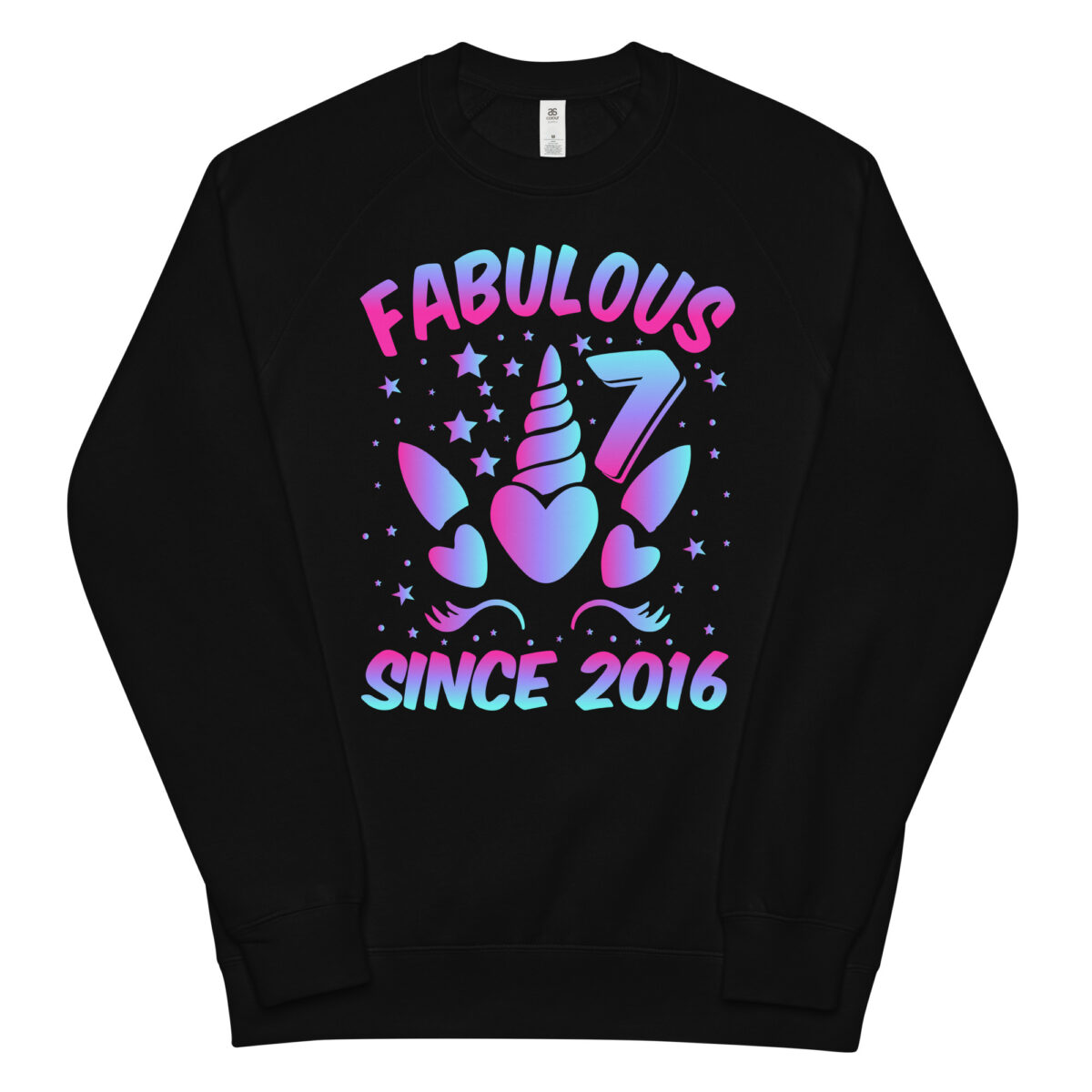 unisex raglan sweatshirt black front 64b5695d2b00f