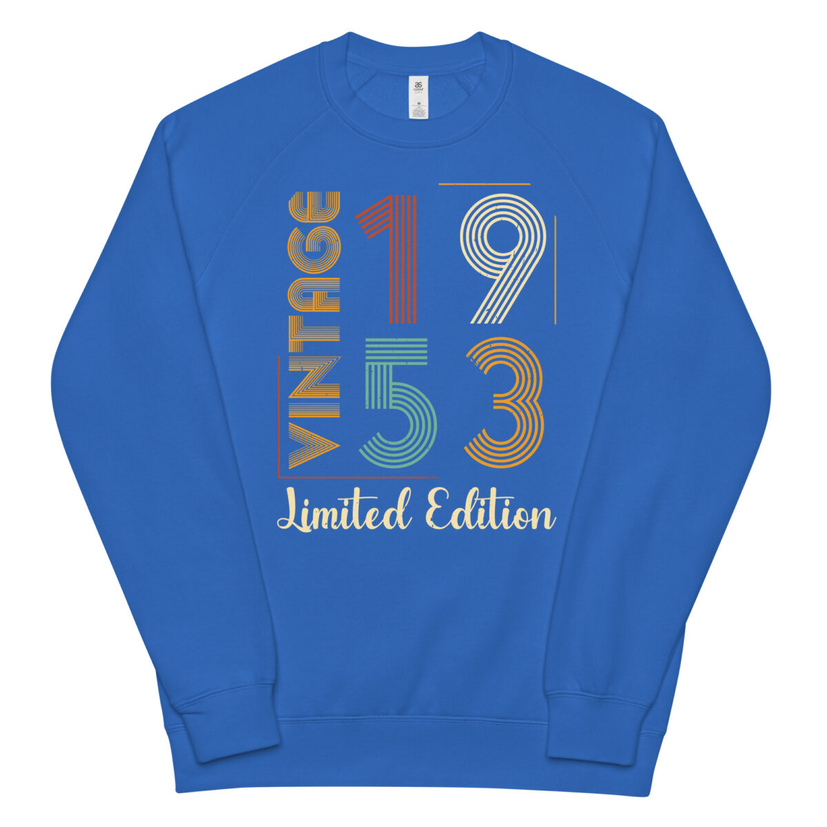 unisex raglan sweatshirt bright royal front 64b53b1185b51