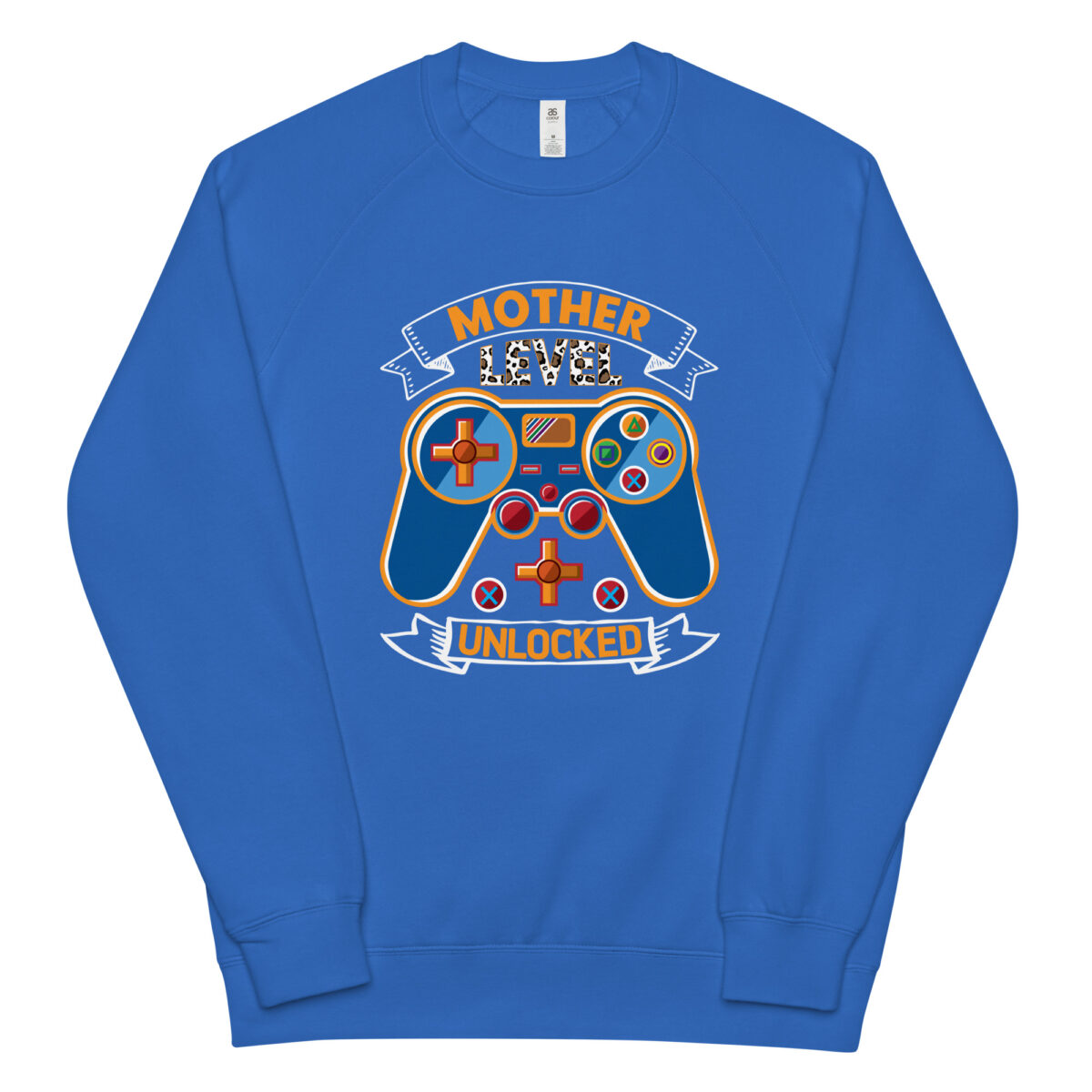 unisex raglan sweatshirt bright royal front 64b544d8001d9