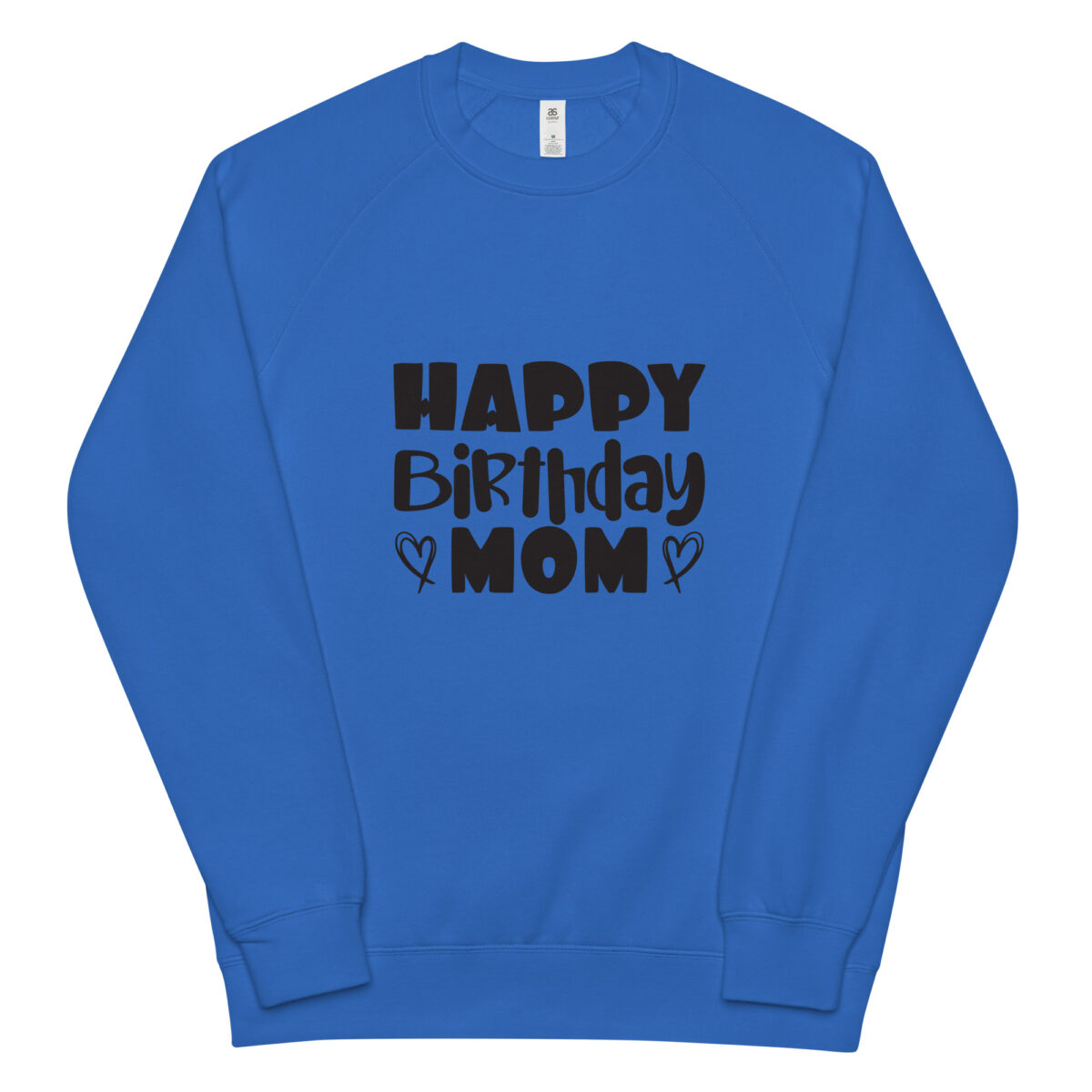 unisex raglan sweatshirt bright royal front 64b54d156f0e1