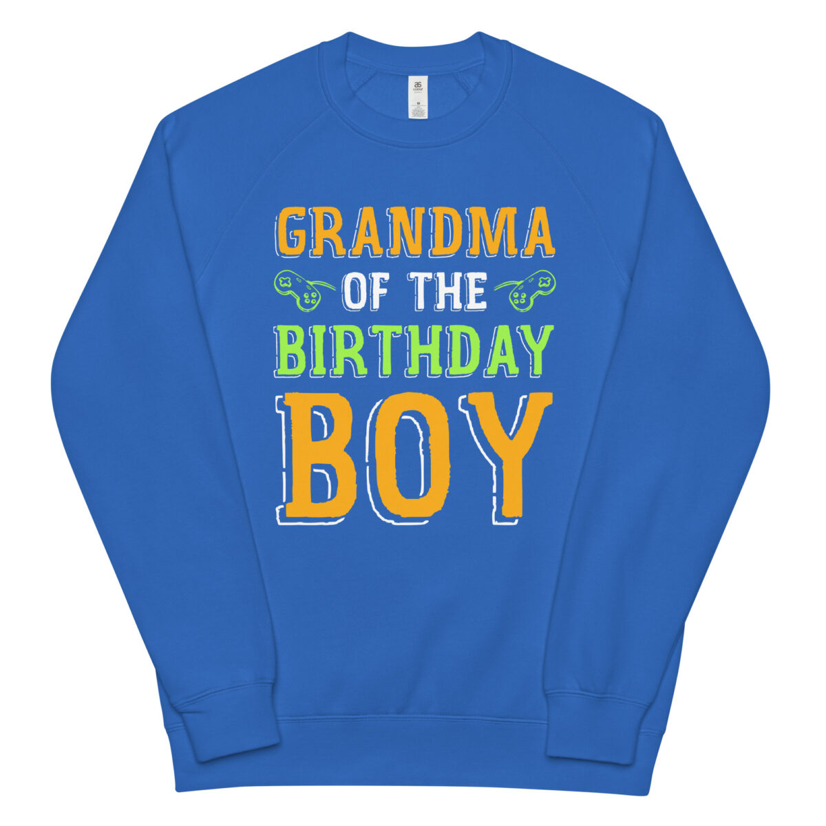 unisex raglan sweatshirt bright royal front 64b54e83a5a97