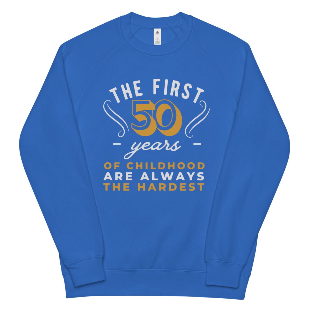 unisex raglan sweatshirt bright royal front 64b568ee97e0b