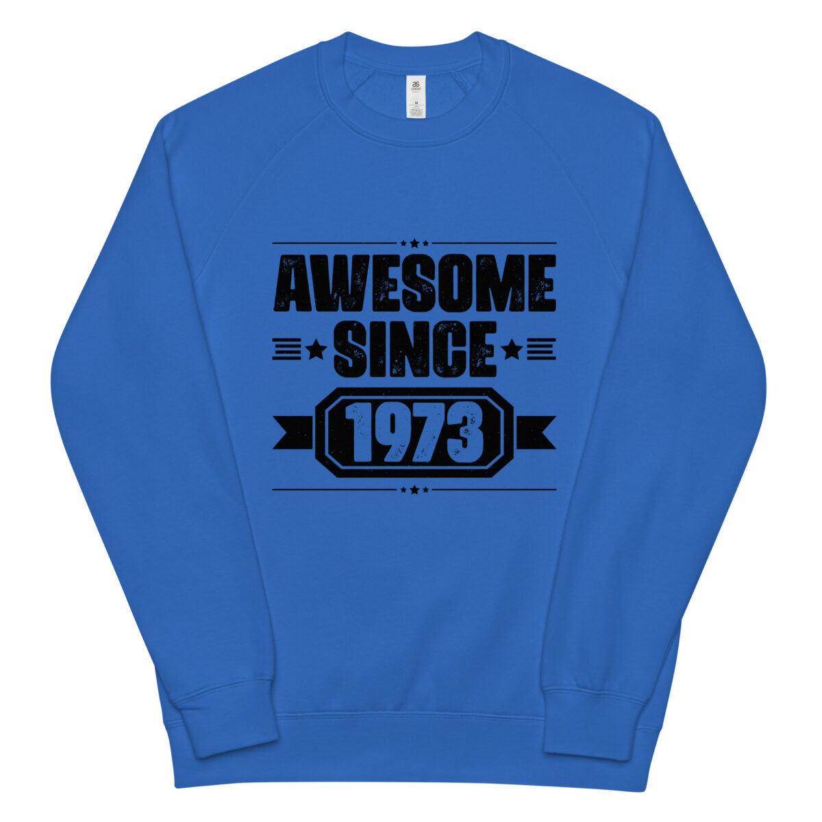 unisex raglan sweatshirt bright royal front 64b575961ee77