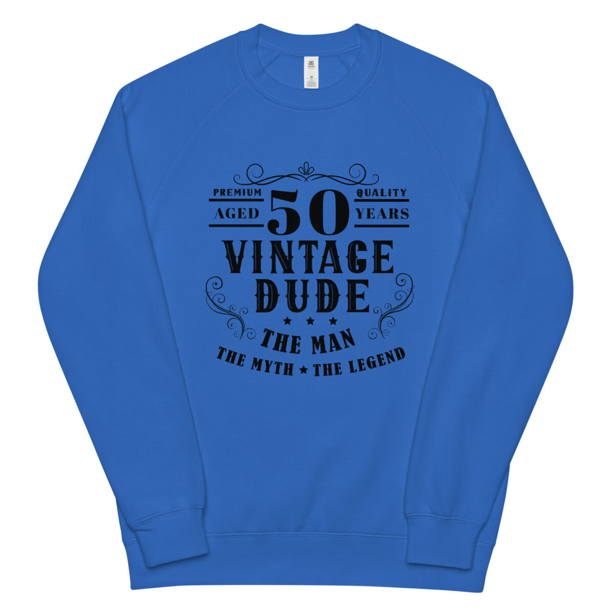 unisex raglan sweatshirt bright royal front 64b57af9a245b