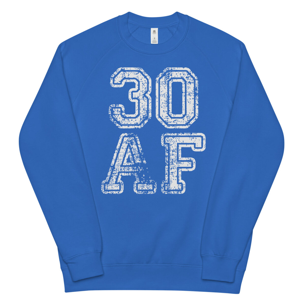 unisex raglan sweatshirt bright royal front 64b57b60ad713