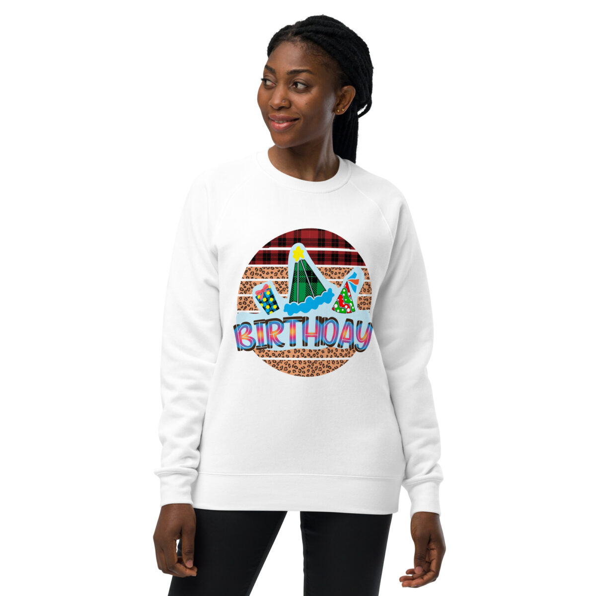 unisex raglan sweatshirt white front 64b53c6a12008