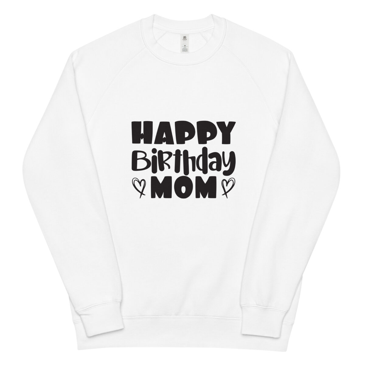 unisex raglan sweatshirt white front 64b54d1570443