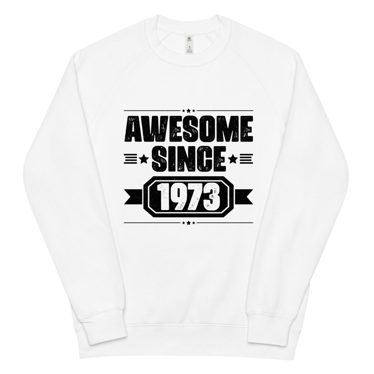 unisex raglan sweatshirt white front 64b575961fdd5