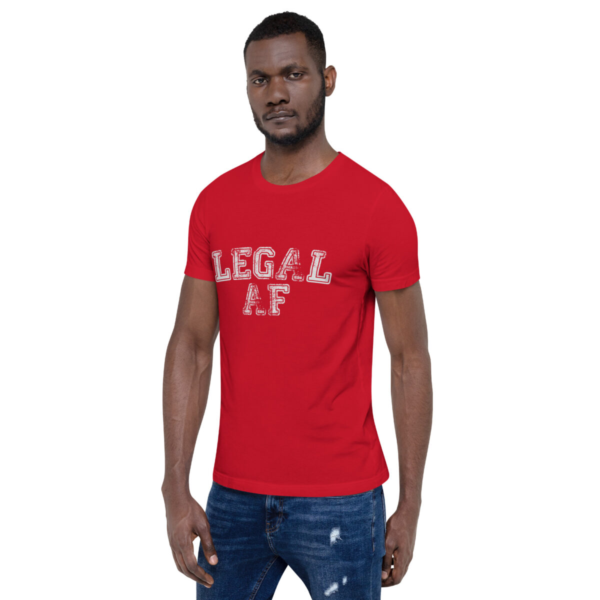 unisex staple t shirt red left front 64ad8642969d7