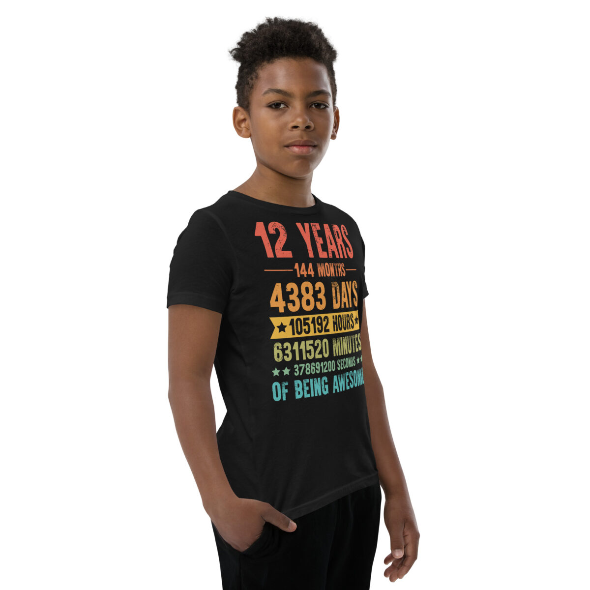 youth staple tee black right front 64b6d0011b634