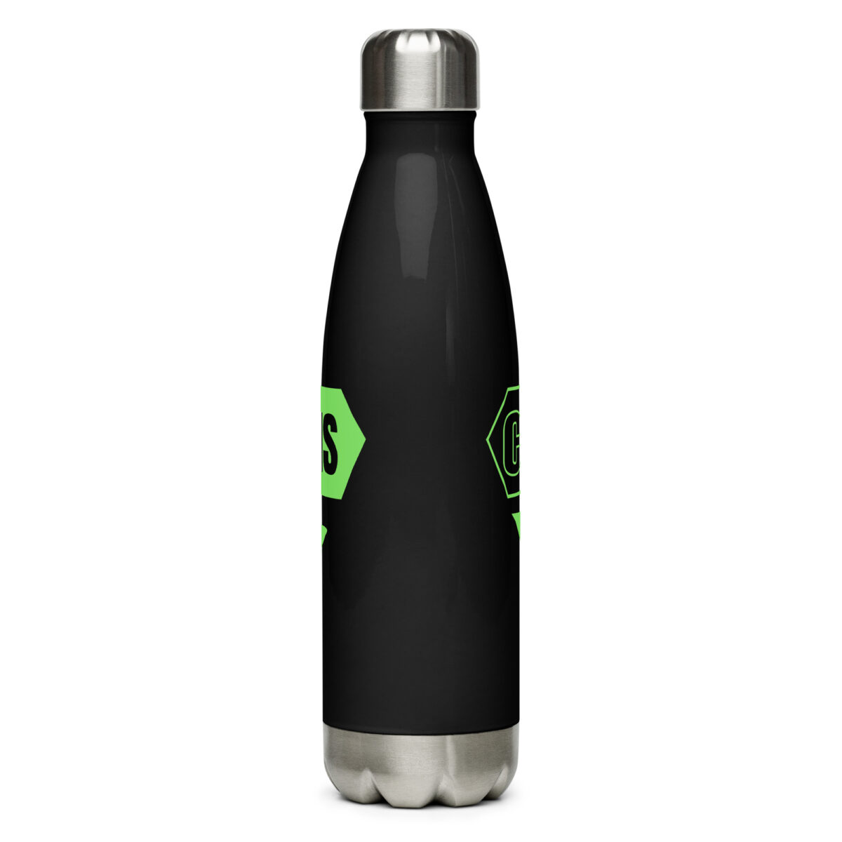 stainless steel water bottle black 17oz back 64dde489643be