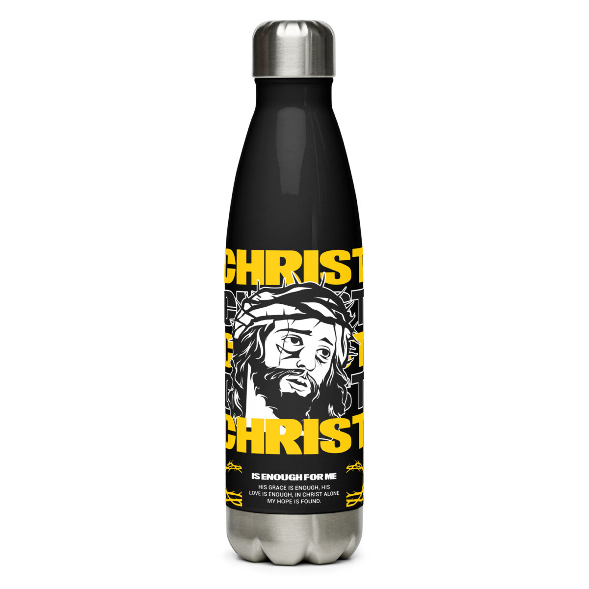 stainless steel water bottle black 17oz front 64cbd0213d65a