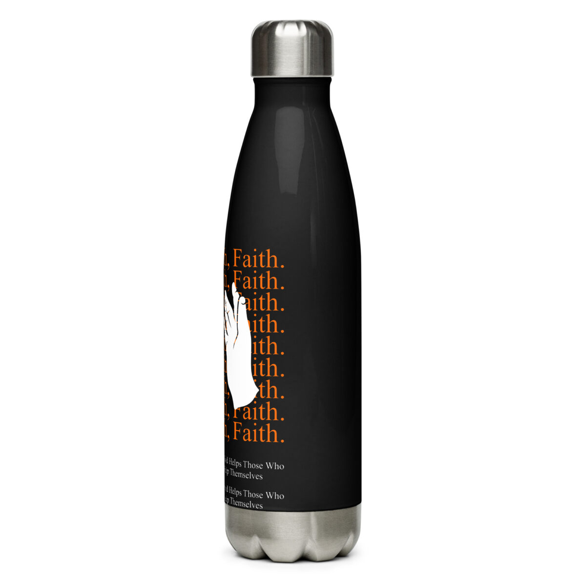 stainless steel water bottle black 17oz left 64cbcdebddd38