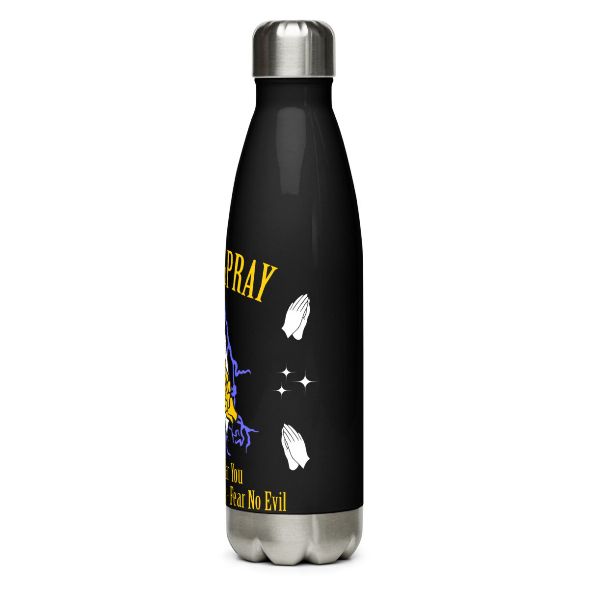 stainless steel water bottle black 17oz left 64cbcf33201b4