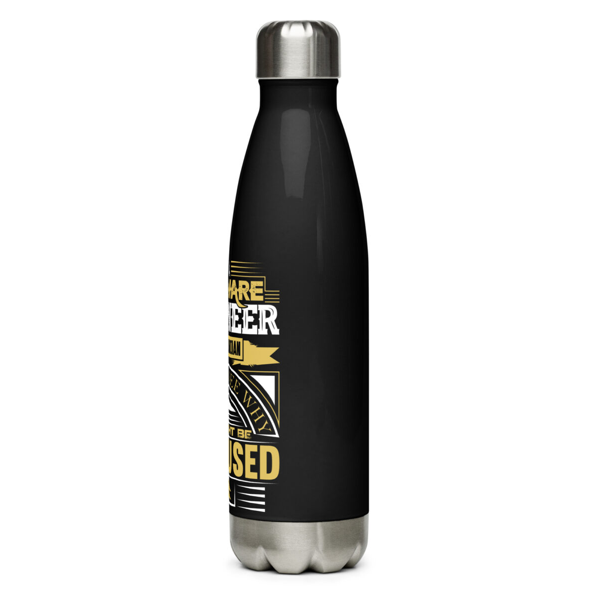 stainless steel water bottle black 17oz left 64dde582cd7ac