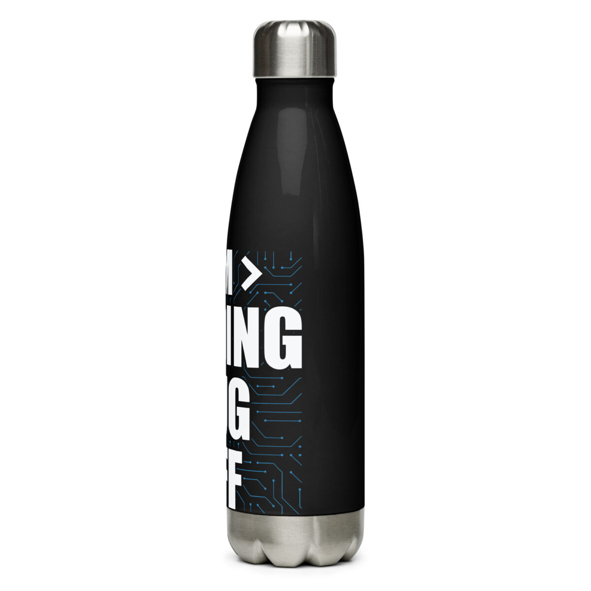 stainless steel water bottle black 17oz left 64ddeab75f6b3