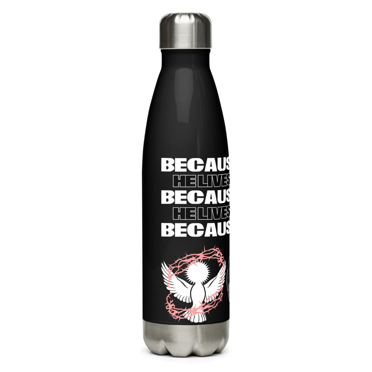 stainless steel water bottle black 17oz right 64cbd07e0e173