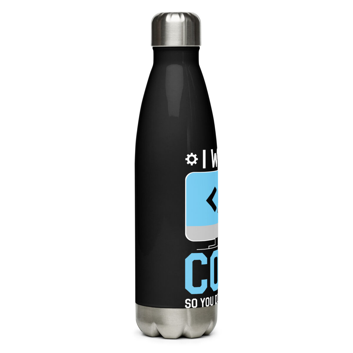 stainless steel water bottle black 17oz right 64dde0768912e