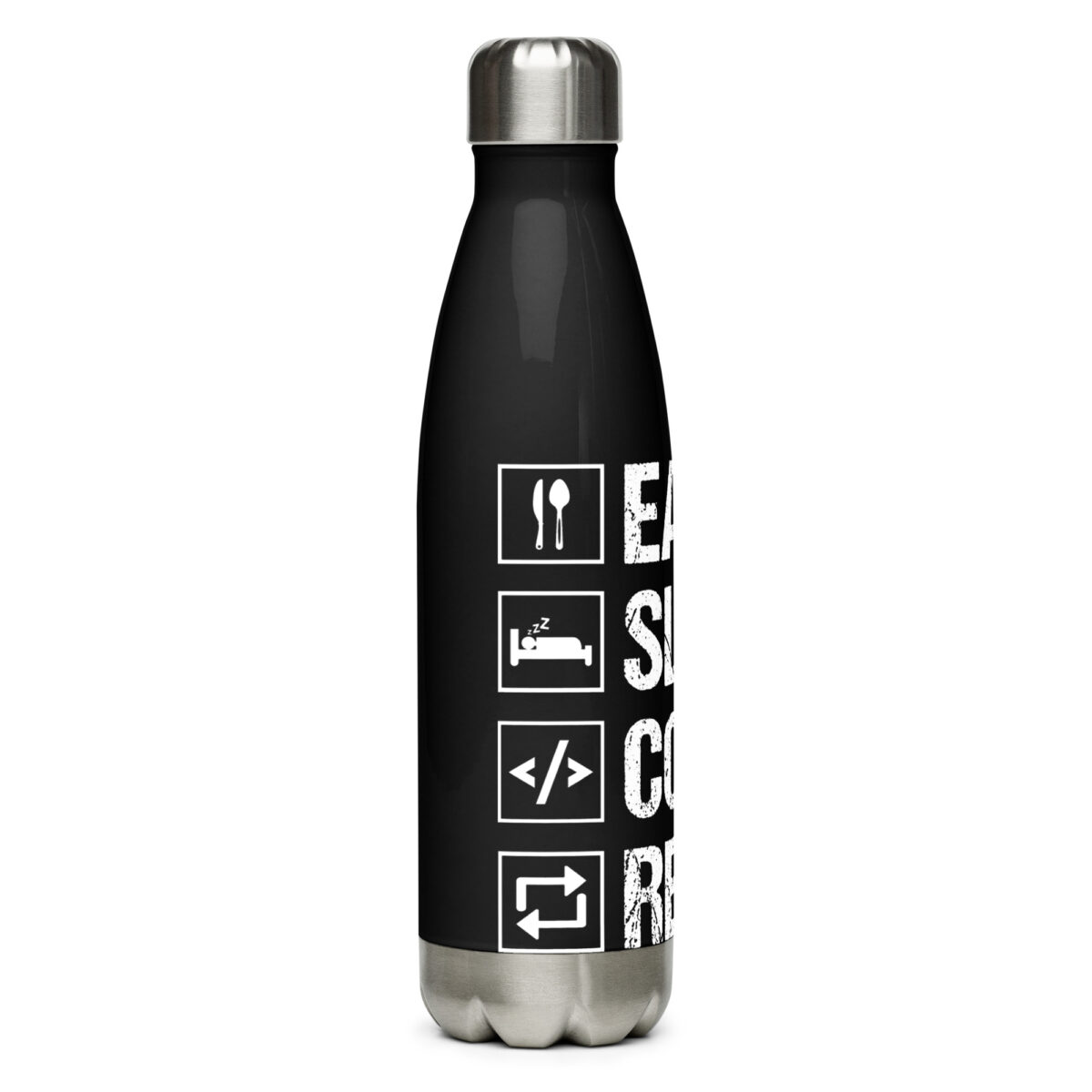 stainless steel water bottle black 17oz right 64dde7636c596