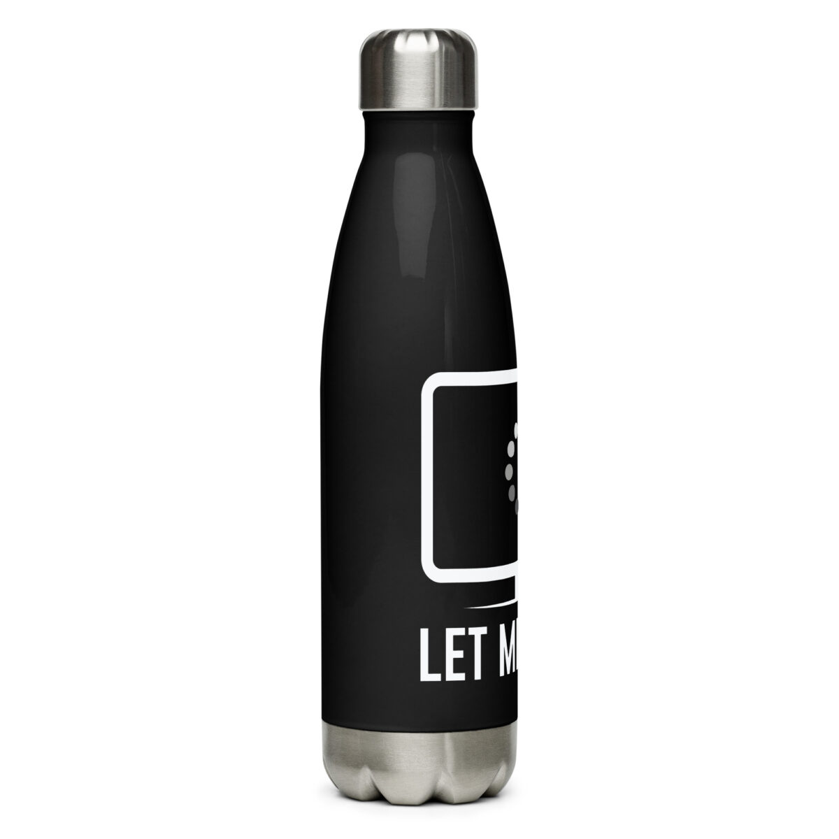 stainless steel water bottle black 17oz right 64dde8de86627