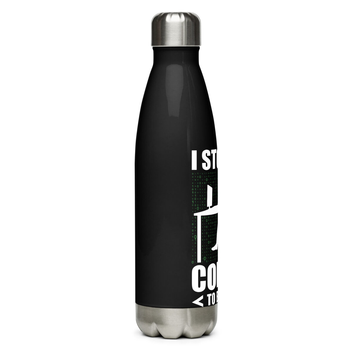 stainless steel water bottle black 17oz right 64ddec36e9850