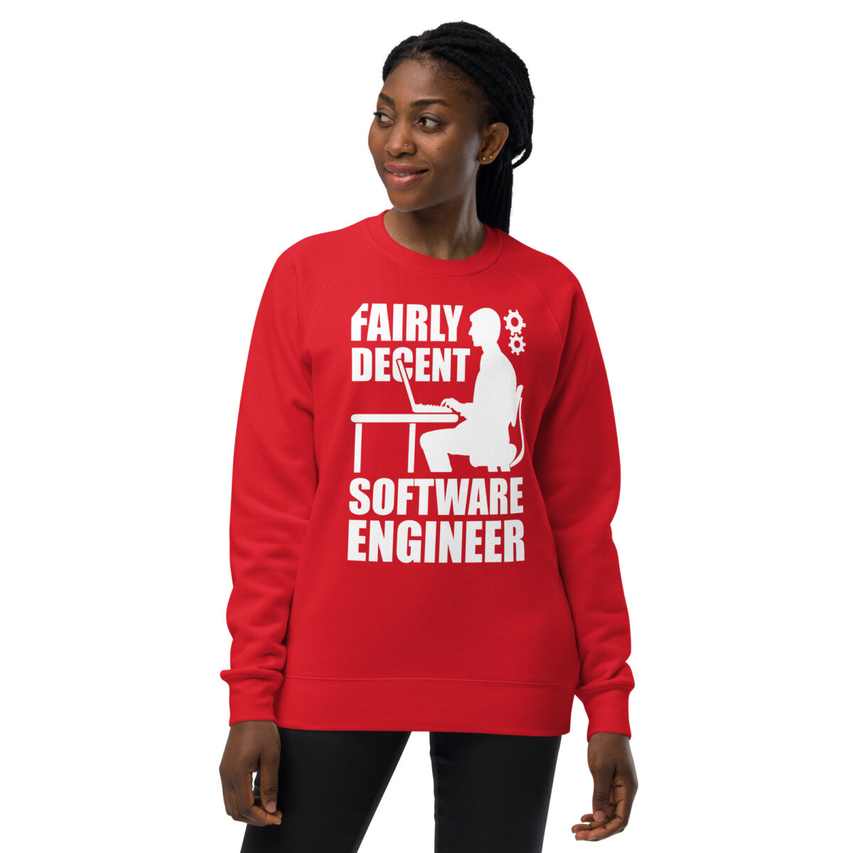 unisex raglan sweatshirt red front 64db9347f3c4b