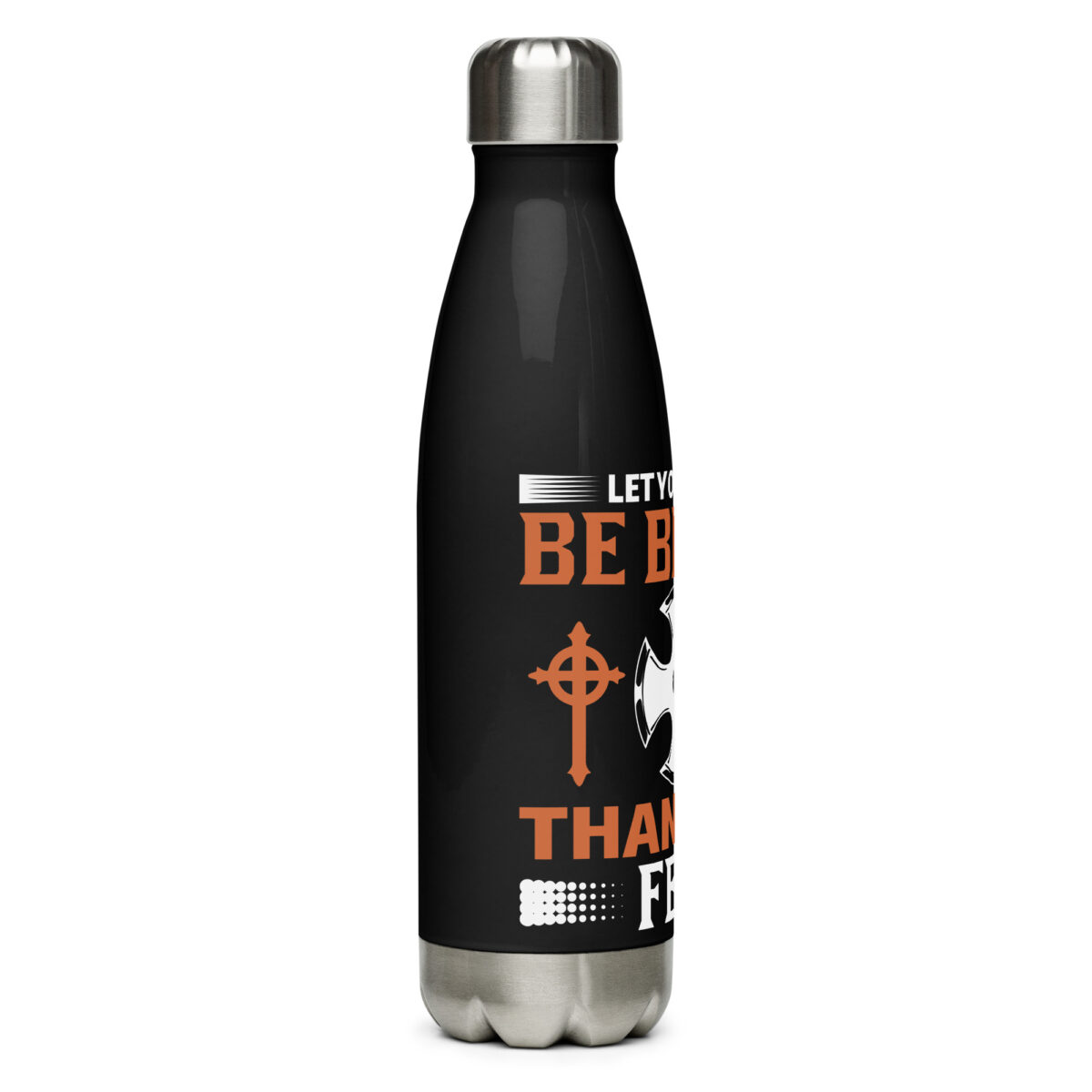 stainless steel water bottle black 17oz right 64f7050765afc