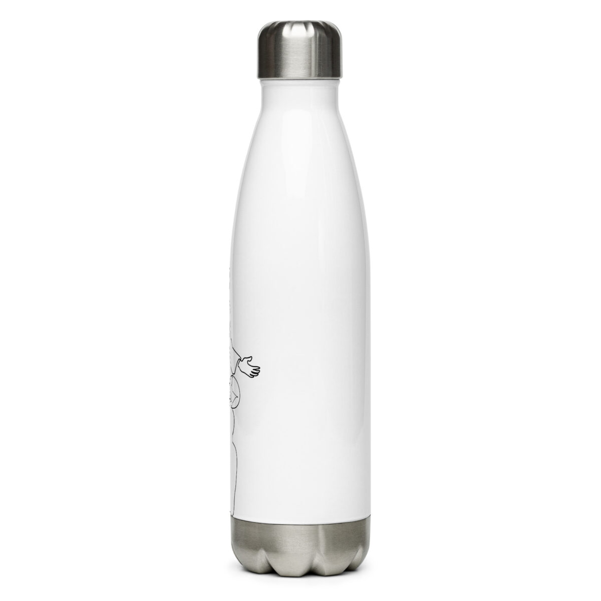 stainless steel water bottle white 17oz left 64f7012ca8b21