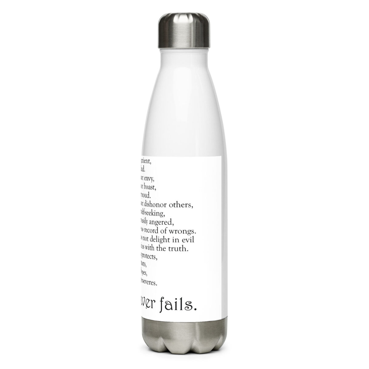 stainless steel water bottle white 17oz left 64f702f7d4d0b